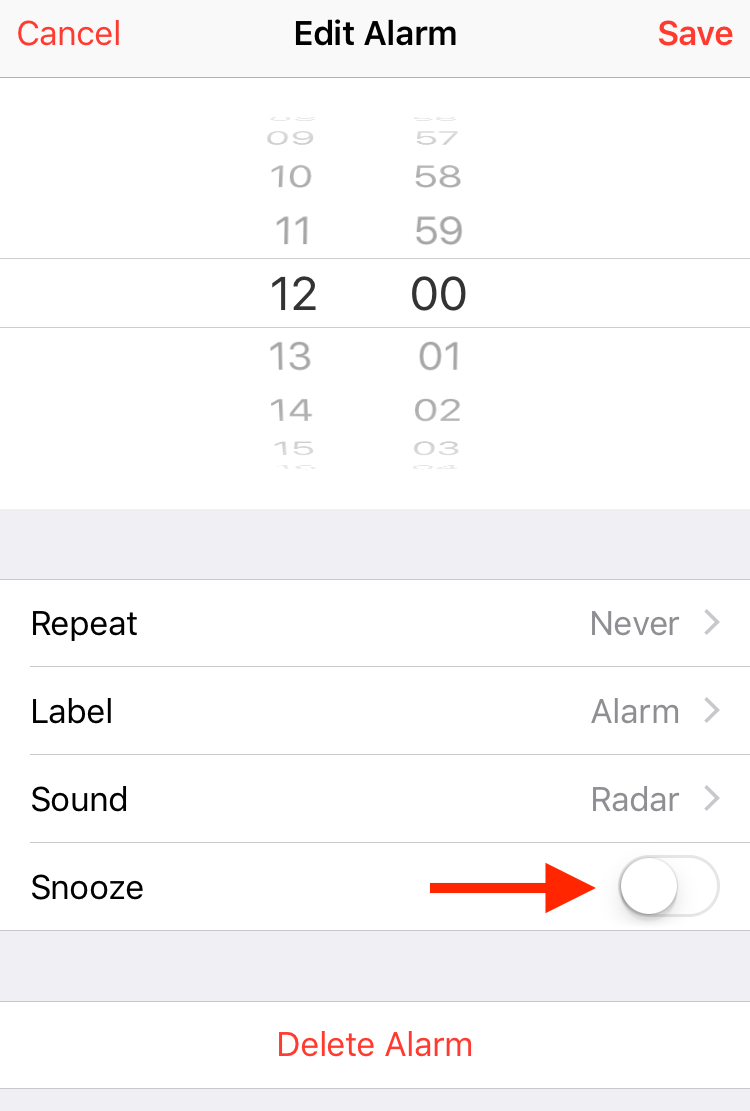 Quick tip disable the Snooze button of your alarms Mid Atlantic