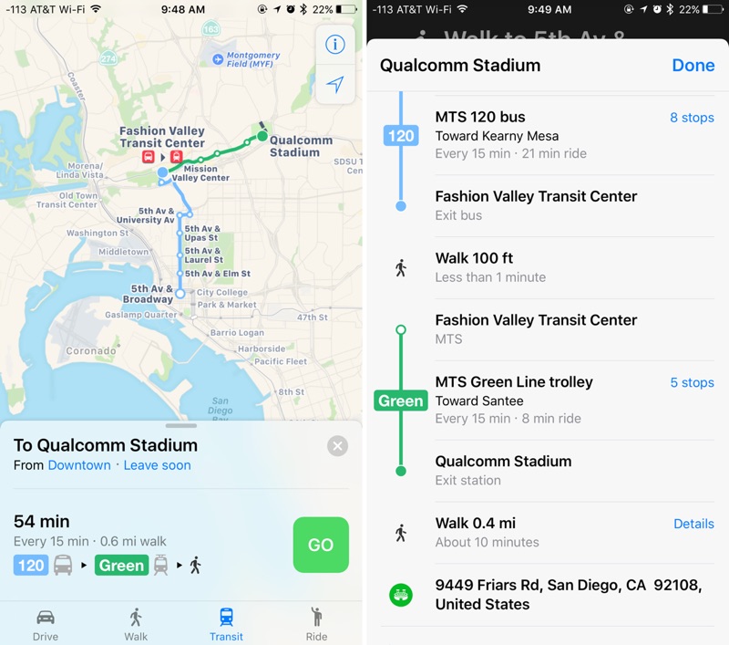 Apple Maps Transit Info Launches in San Diego, California and British Columbia, Canada