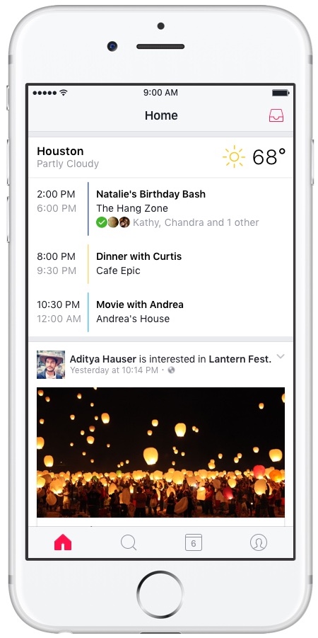 Facebook launches standalone Events for iPhone app