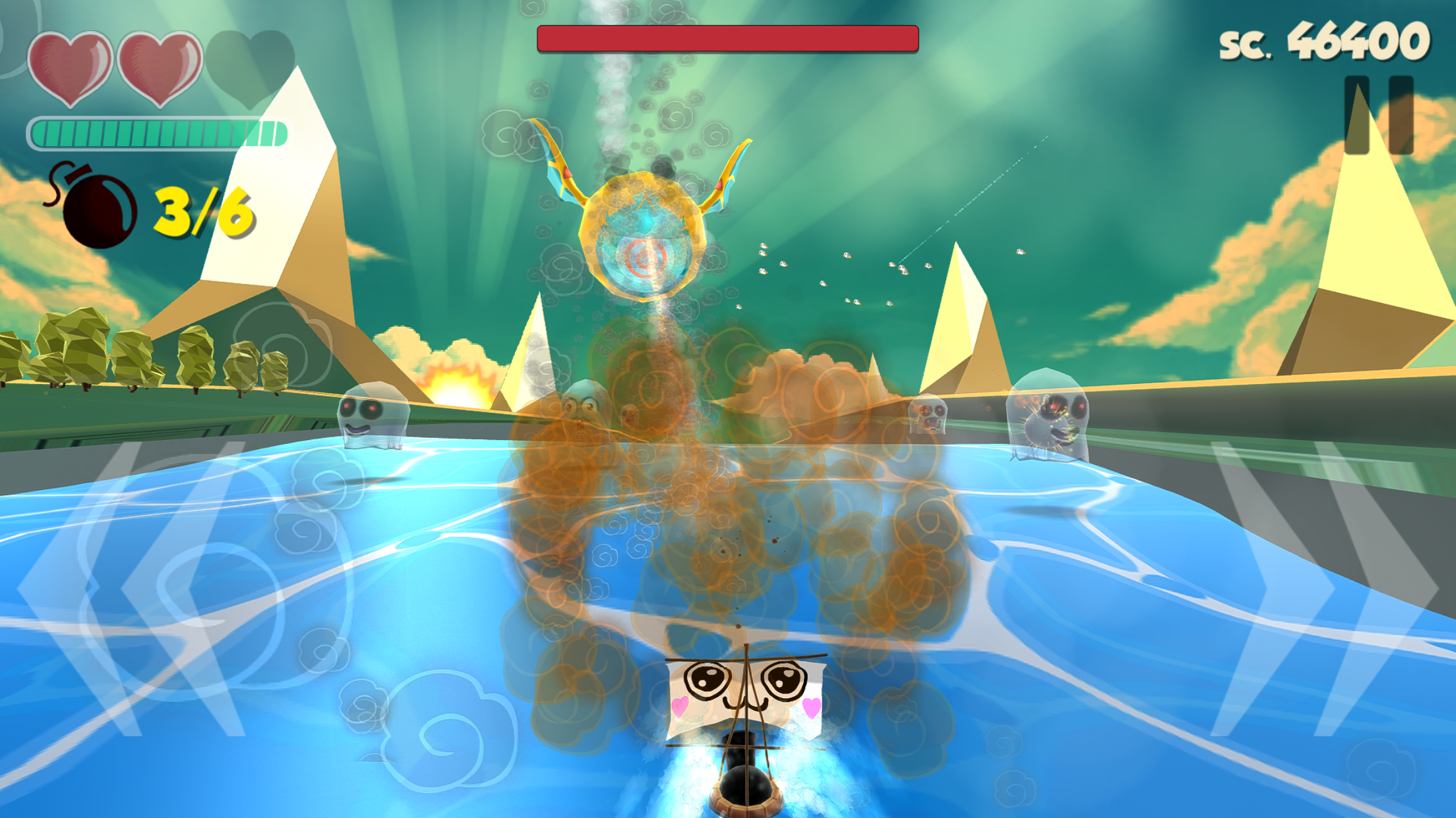 Conquer the sea in easyBoat, an arcade style shooter game for iPhone and iPad