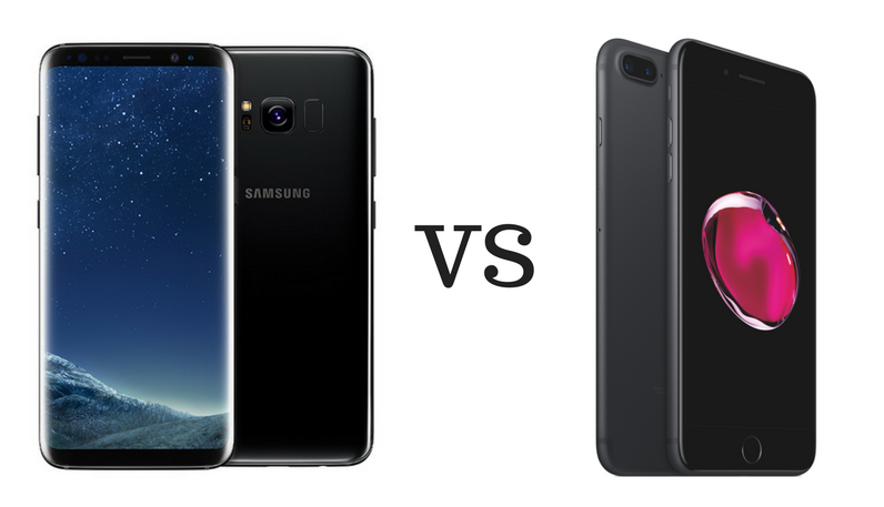 galaxy s8 vs iphone 7