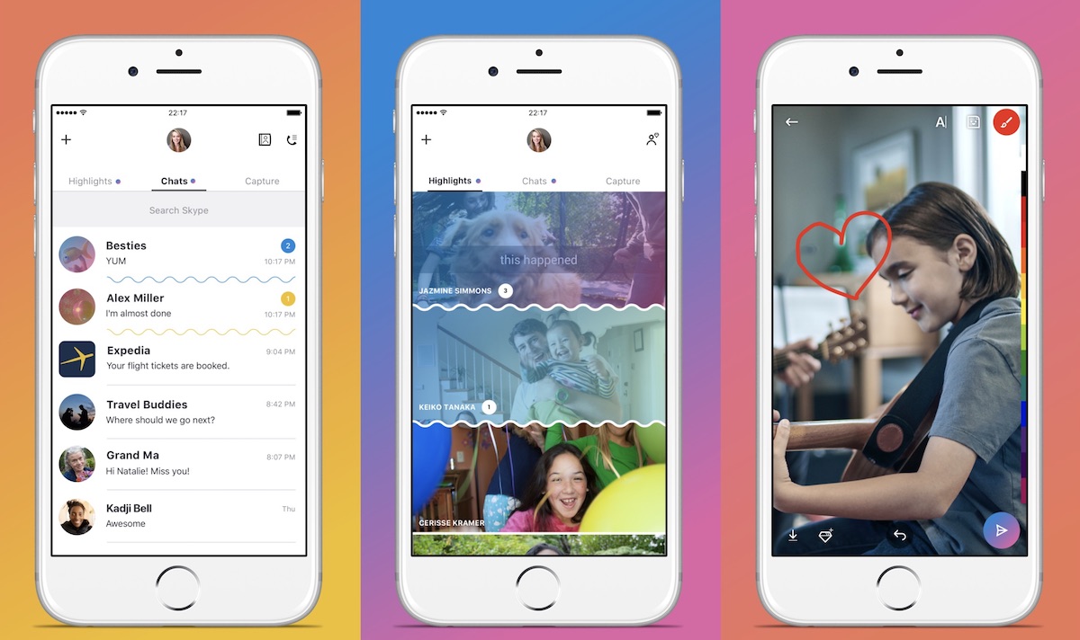 Skype iOS App Gets Redesigned and Adds New Snapchat-Like Features
