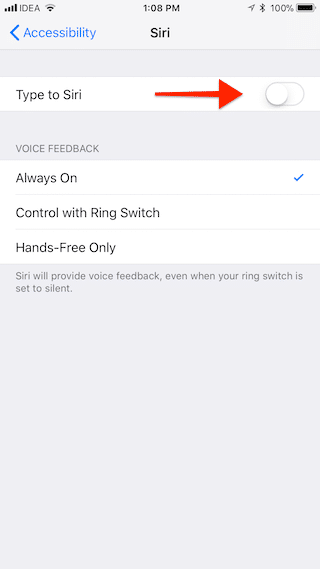 iOS 11 How to Type to Siri iPhone 4