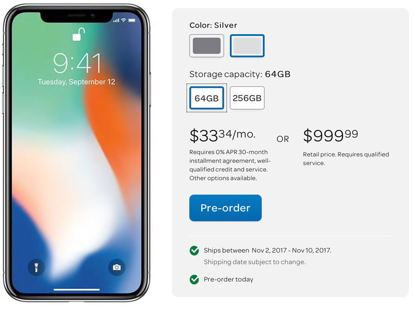 i phone x price best buy