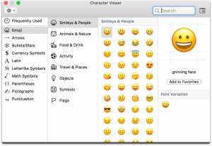 mac emoji shortcut