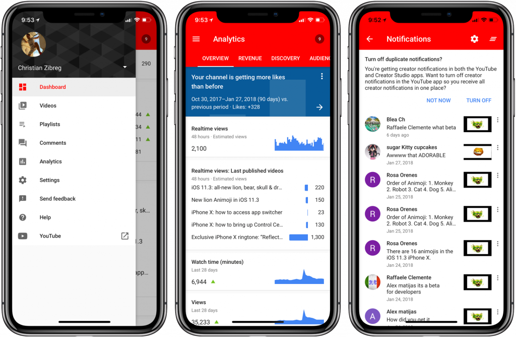 Youtube Studio Is Now Optimized For Iphone X Brings Inline Replies Hearts Pins To Comments Mid Atlantic Consulting Blog