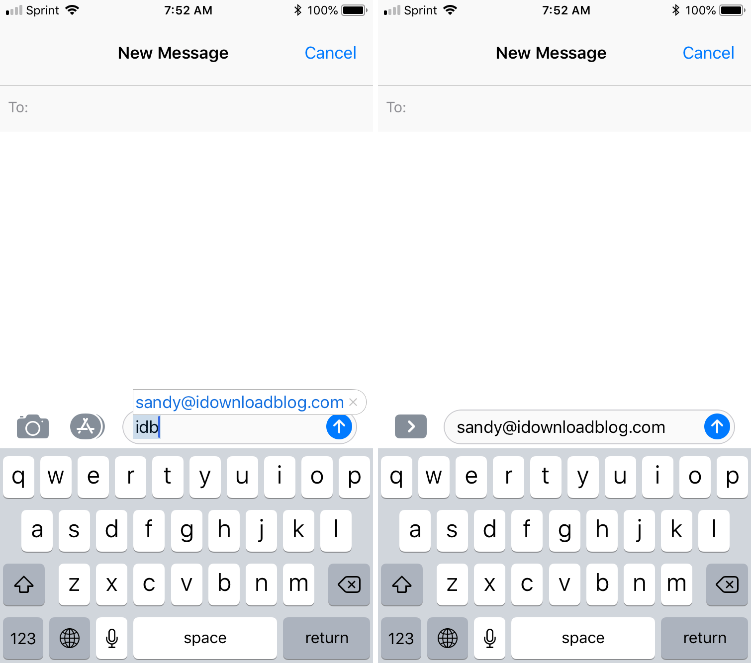 Using text replacements on iphone