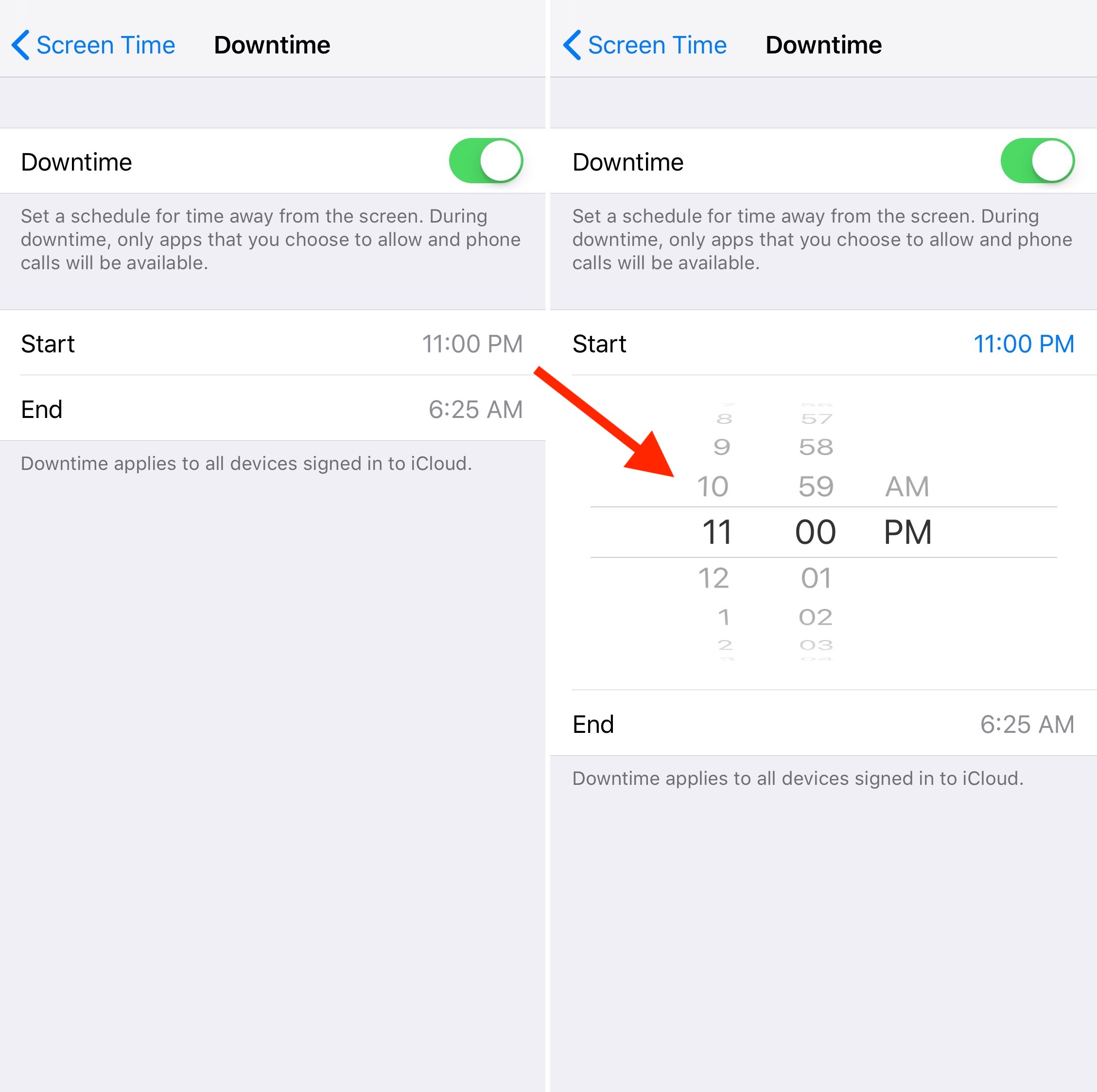 Screen Time Downtime