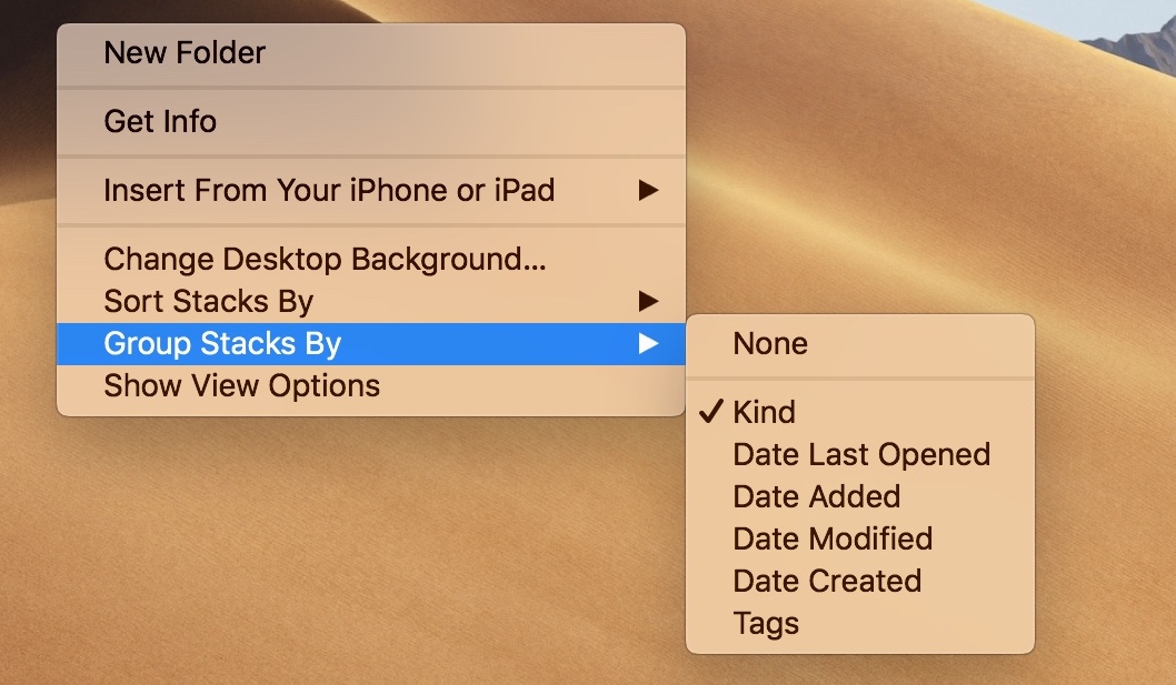 How to use desktop Stacks in macOS Mojave to organize your files Mid