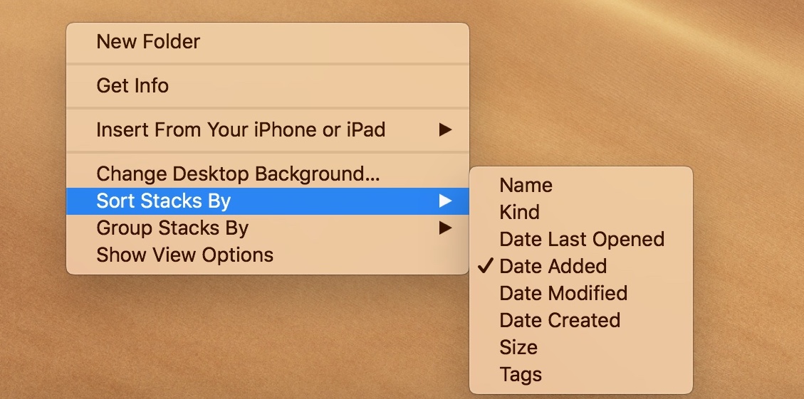 How to use desktop Stacks in macOS Mojave to organize your files Mid