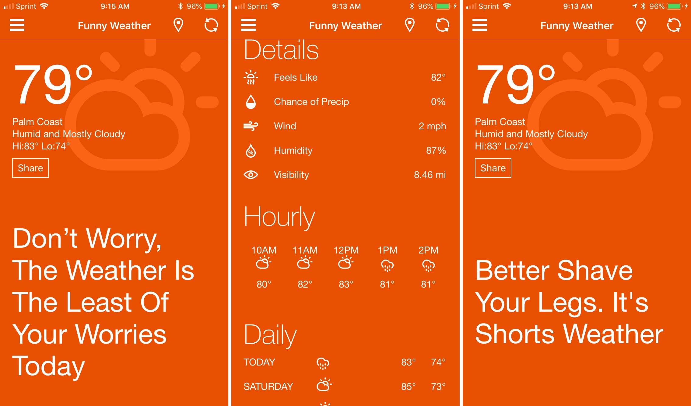 The Funny Weather iPhone