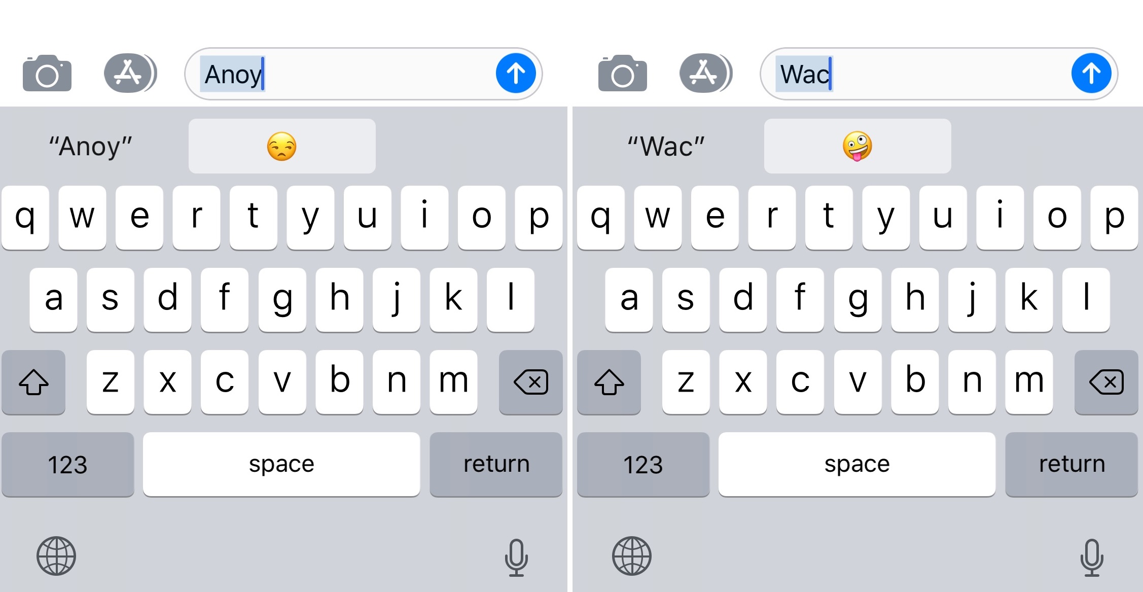Emoji shortcuts
