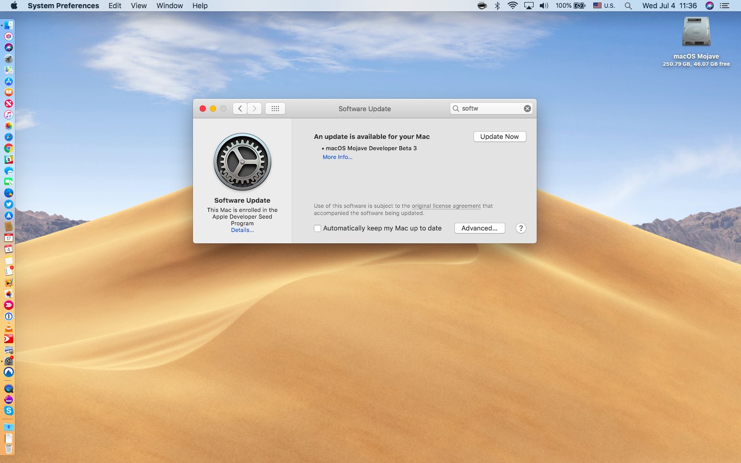 macbook software update date