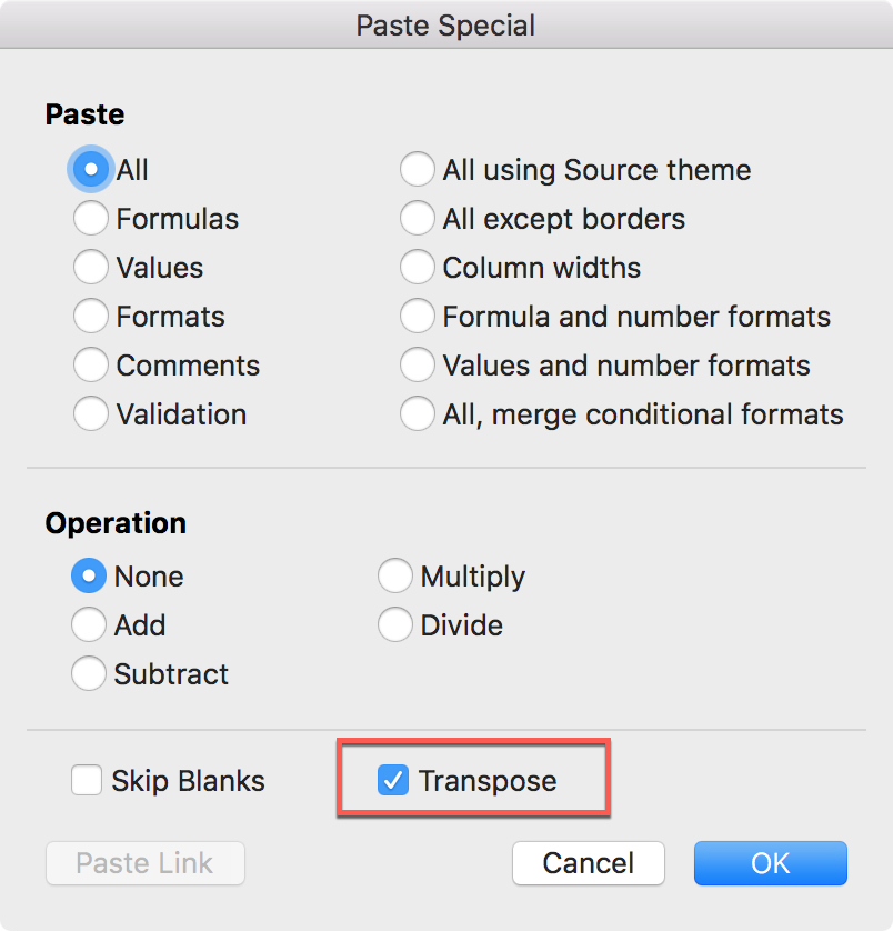 Excel Paste Special Popup Window