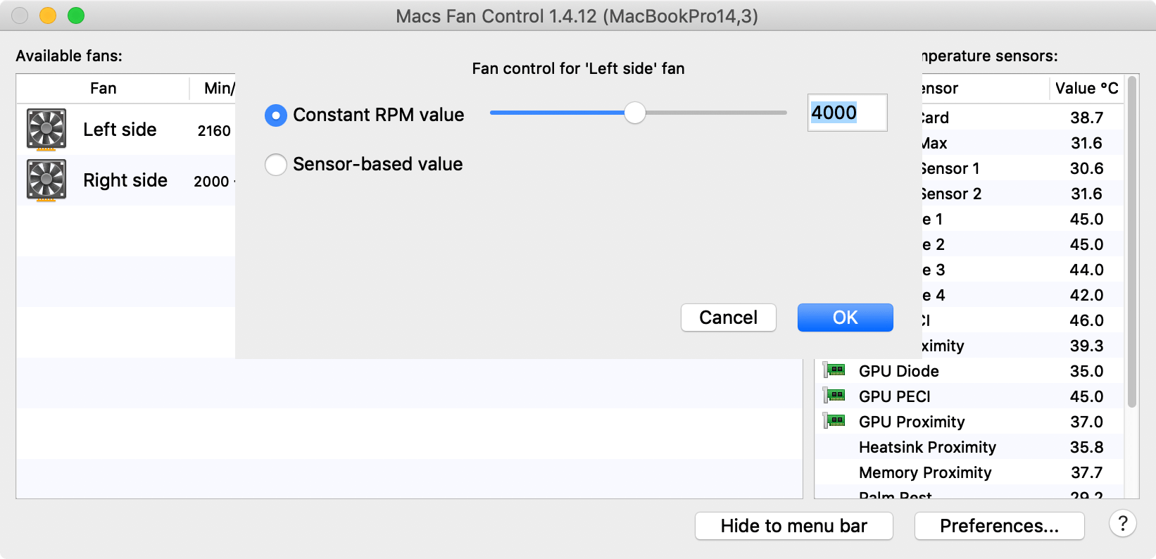 fan speed for mac