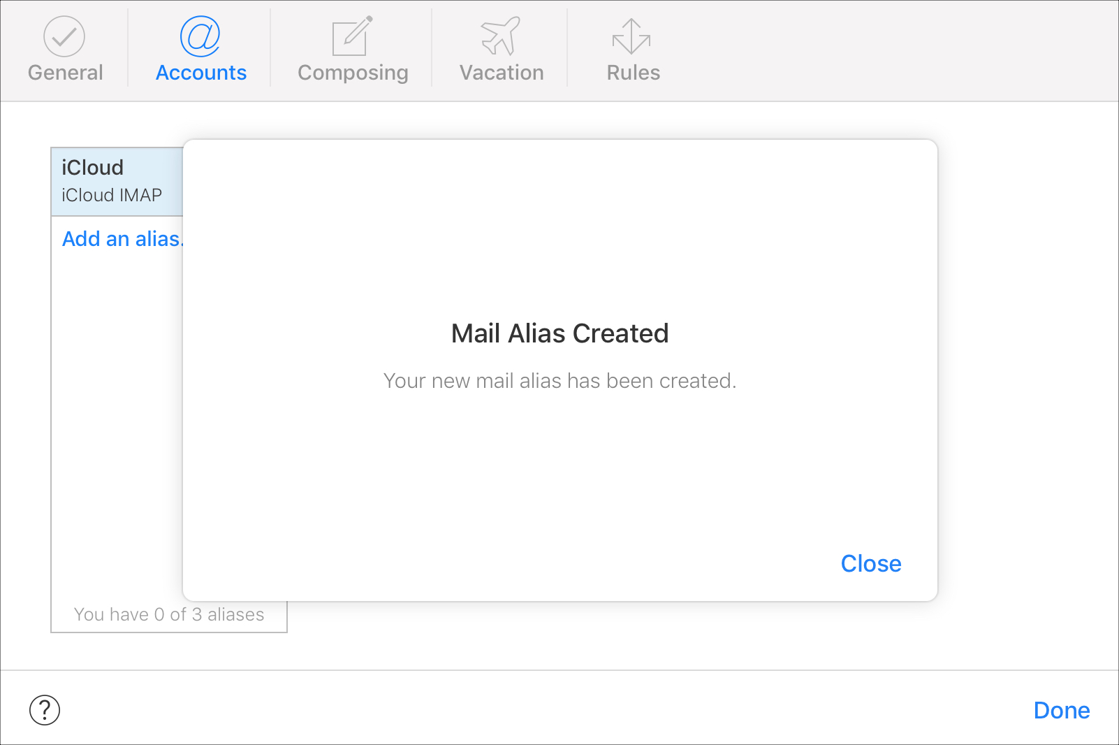 create new icloud email address on mac