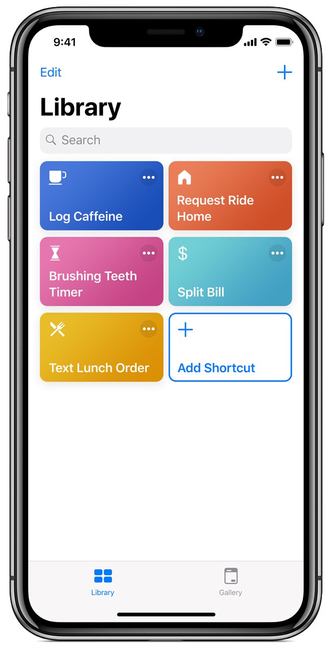 Siri Shortcuts app screenshot