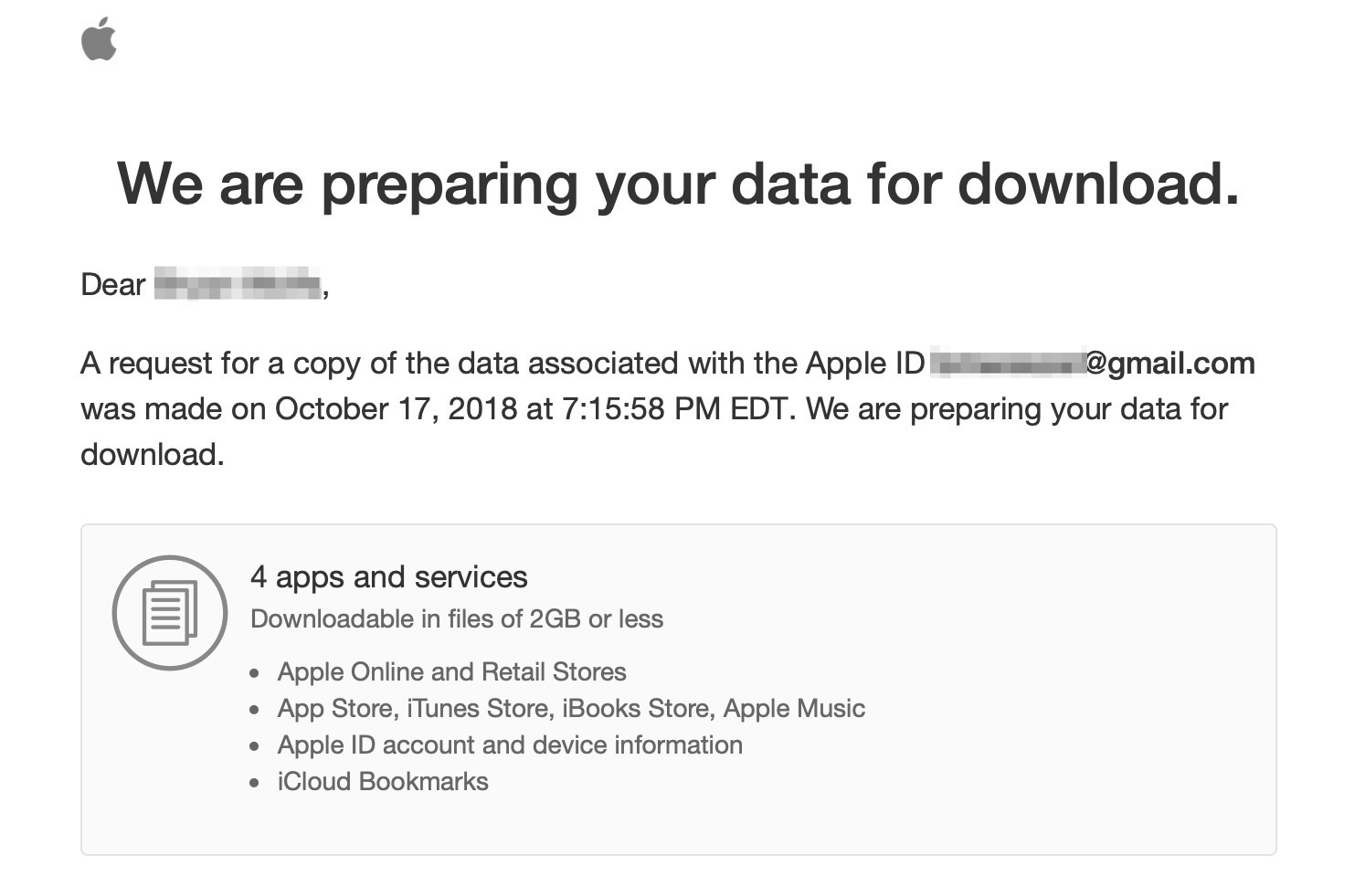 preparing your data for download