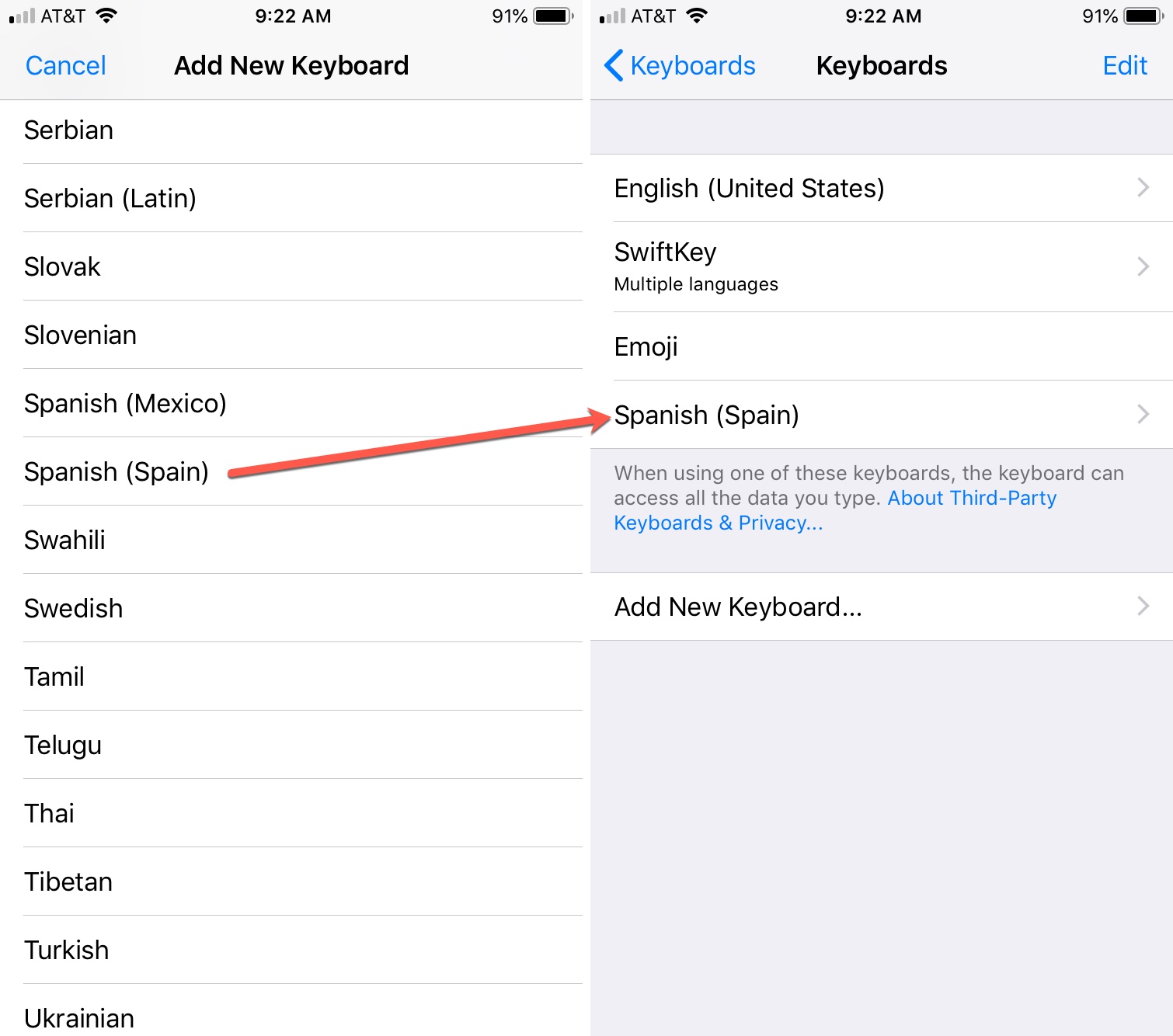 iPhone Add Keyboard Language