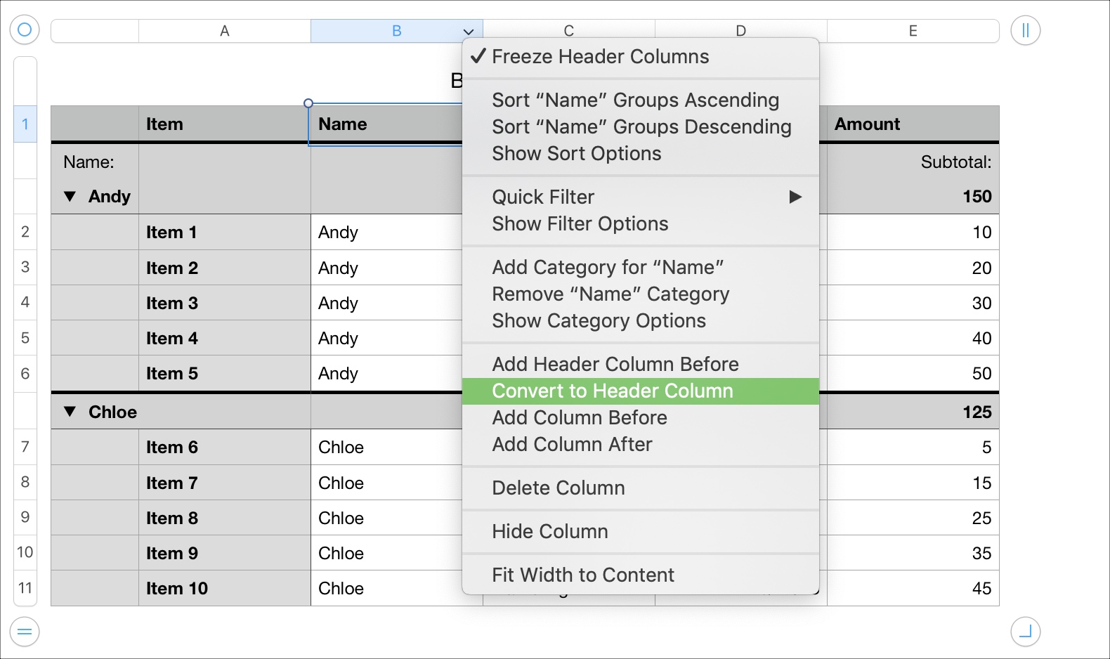 How to freeze columns and rows in Numbers on Mac and iOS | Mid Atlantic