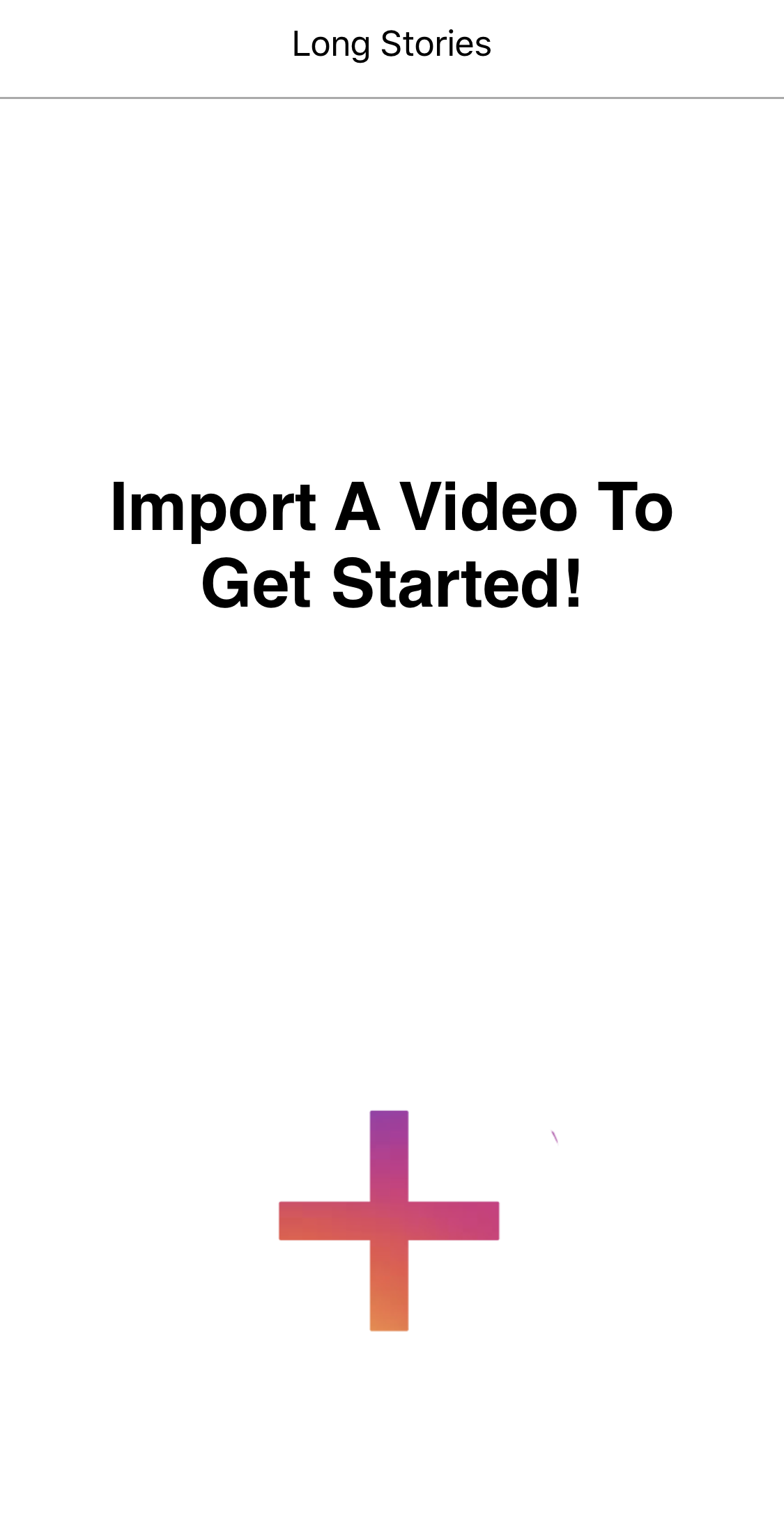 Import long video to split