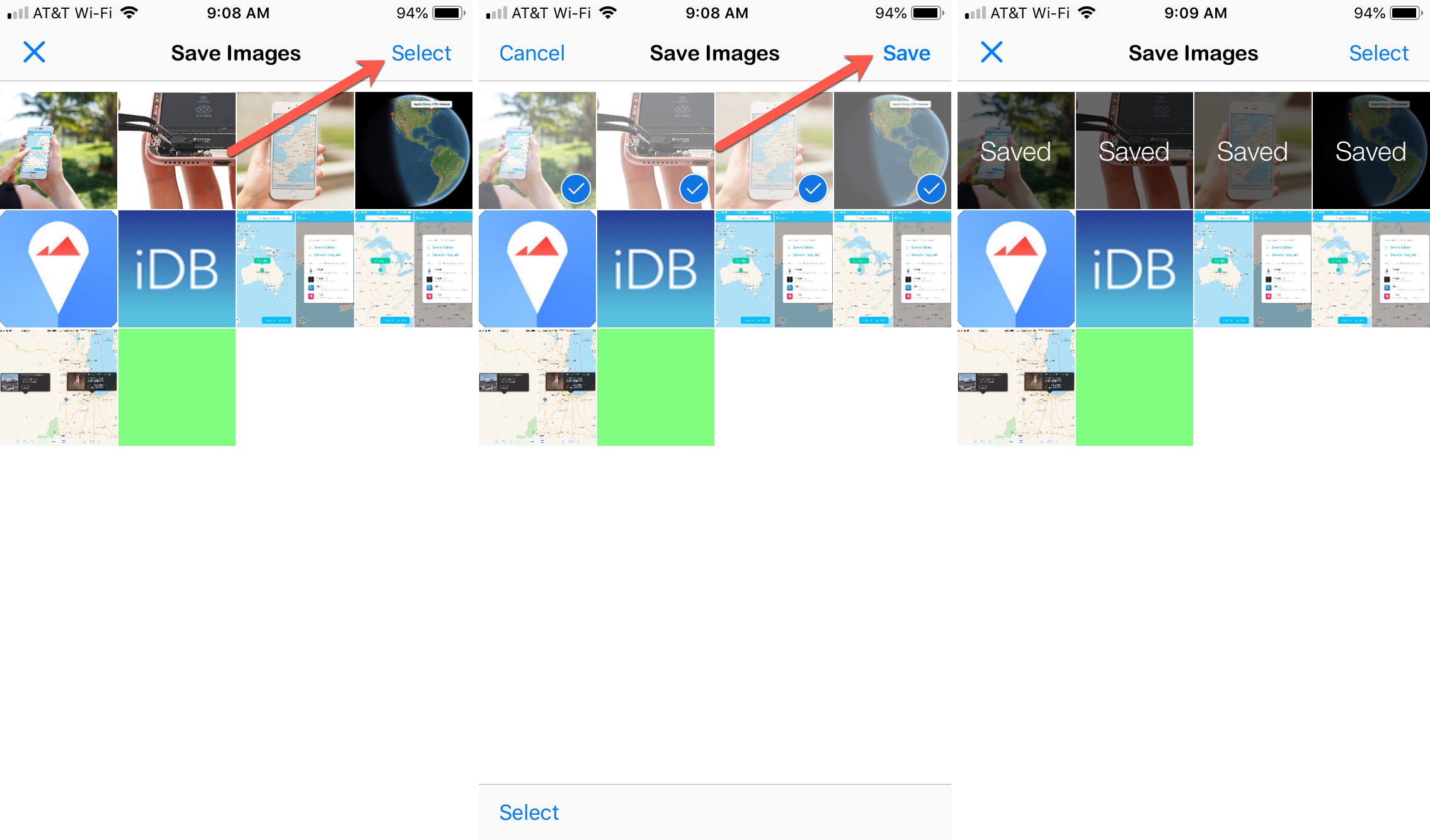 download images from a web page with Save Images on iPhone