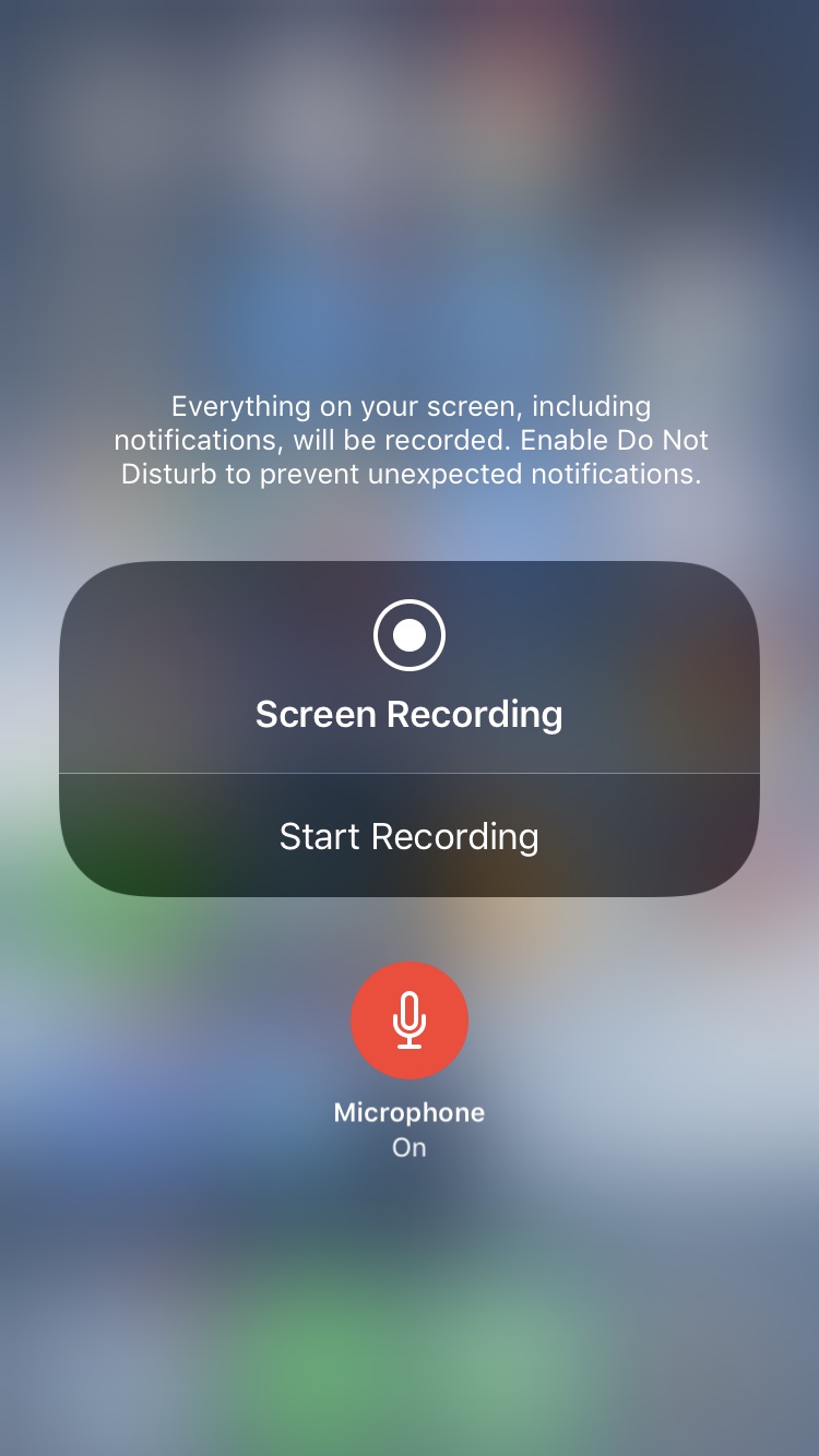 Screen Recording Microphone On