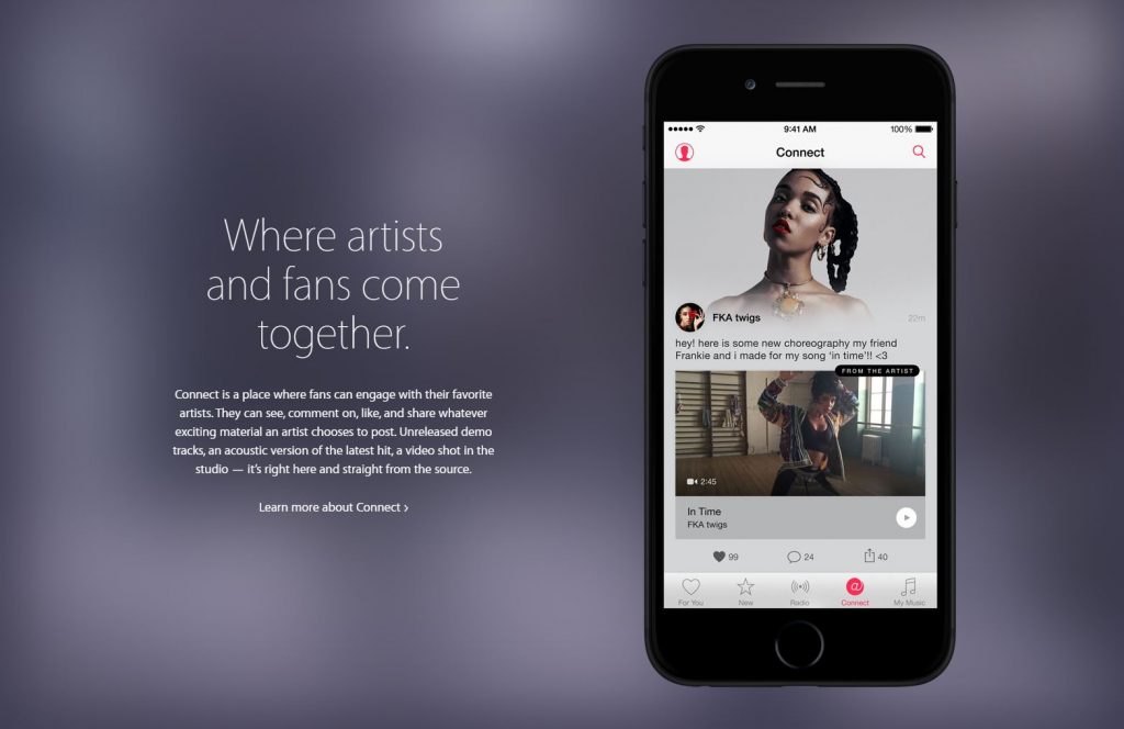 Что такое connect в apple music
