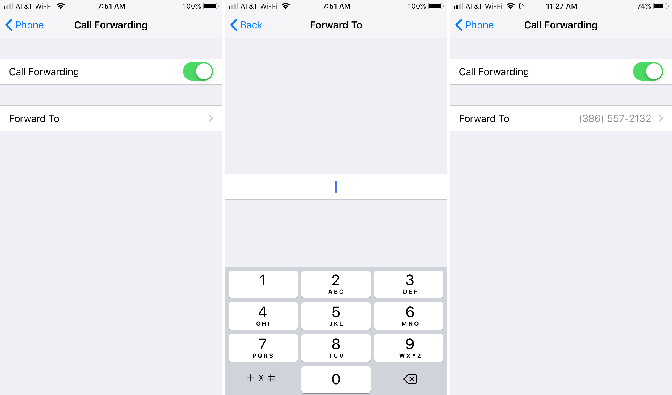 how to setup call forwarding on iphone