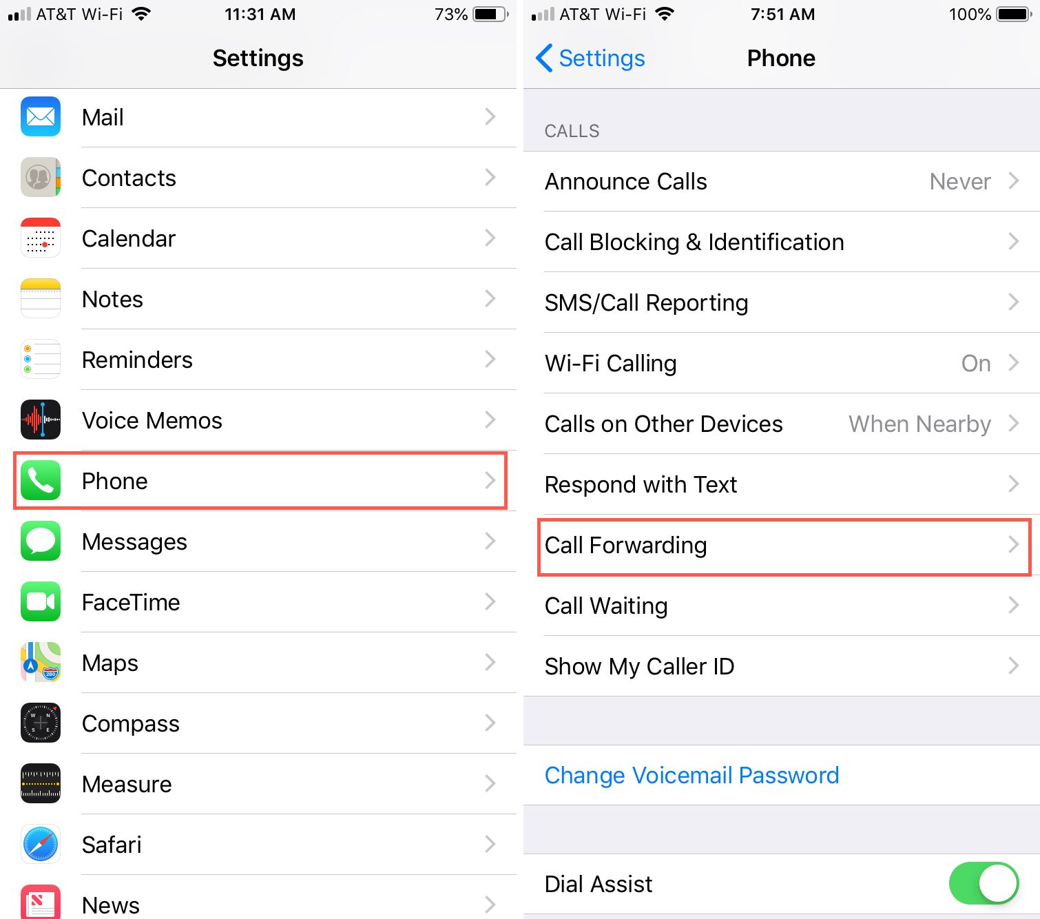 how to take my phone off call forwarding