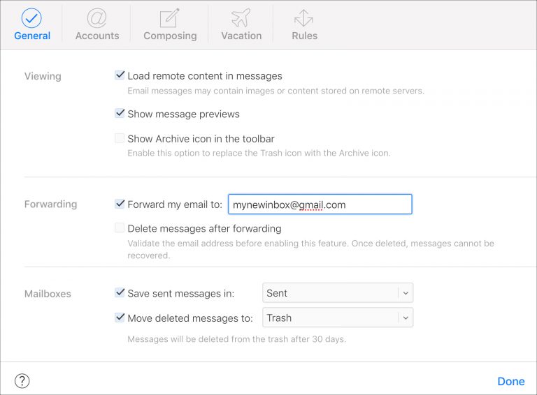 How to set up iCloud email forwarding to another address | Mid Atlantic