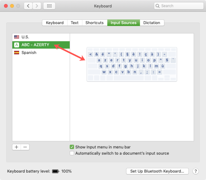 New Keyboard Layout in List on Mac