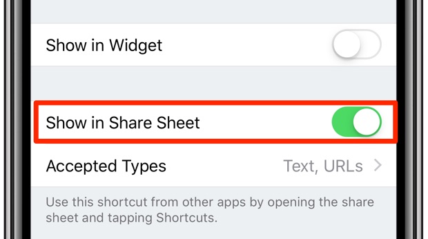 How to bypass article paywalls - Show in Share Sheet selected