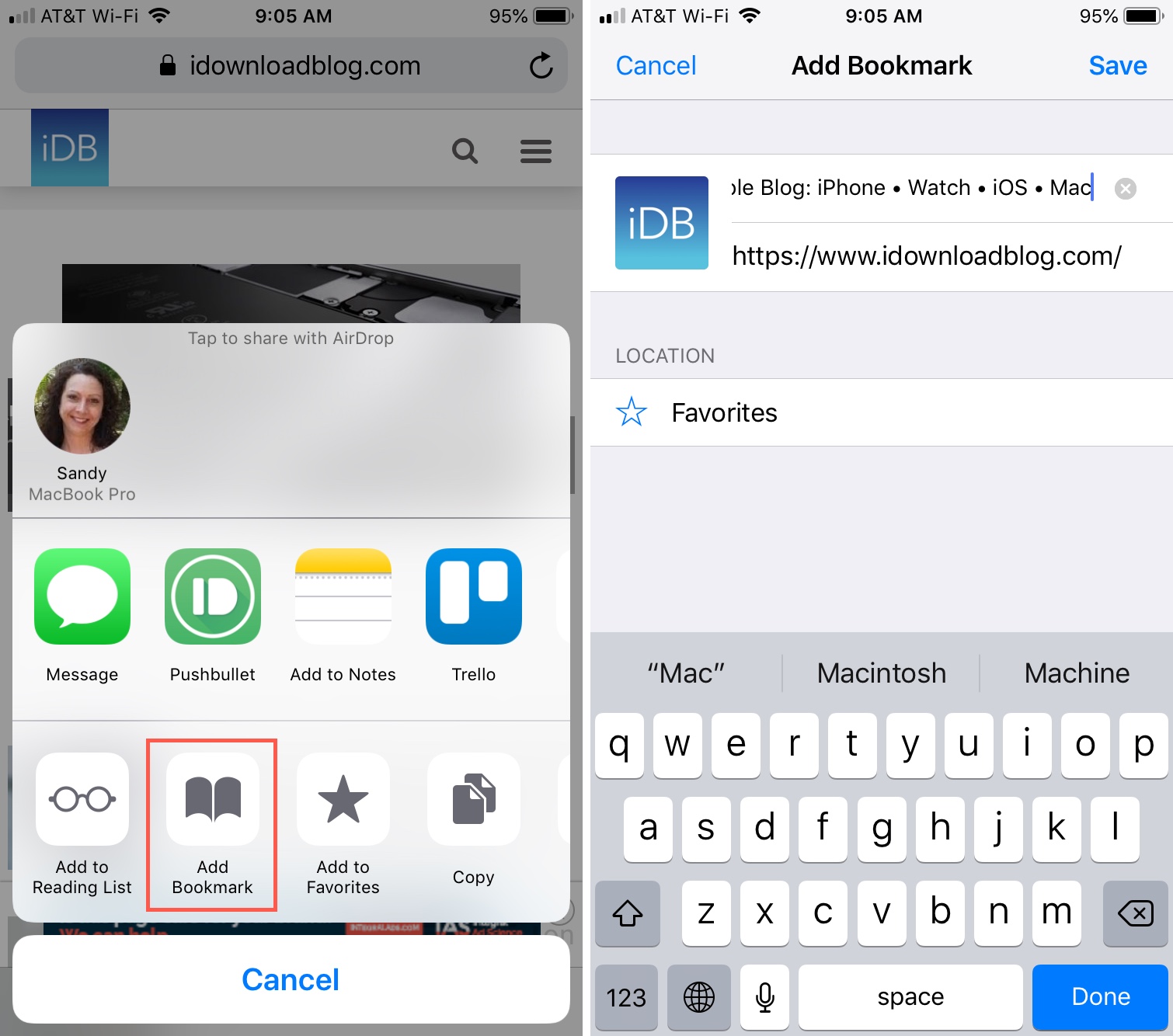 sync safari bookmarks on iphone and mac