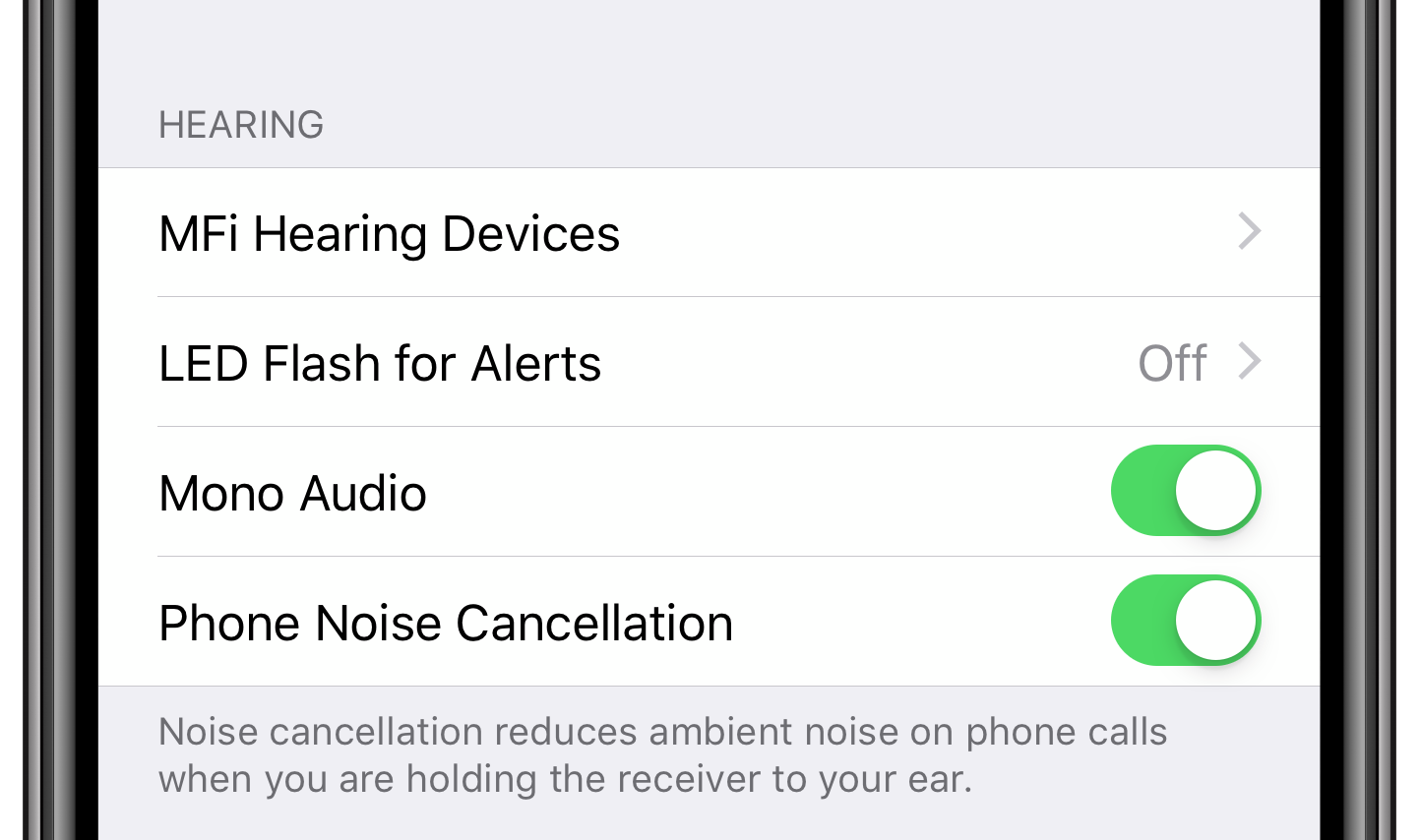 how to enable AirPods mono audio  on iPhone