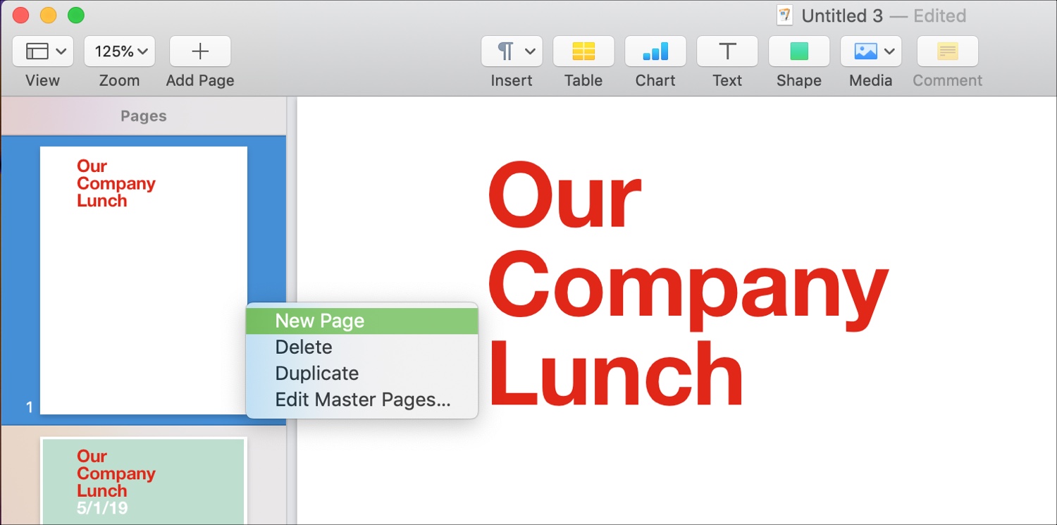 reaarange pages in word for mac