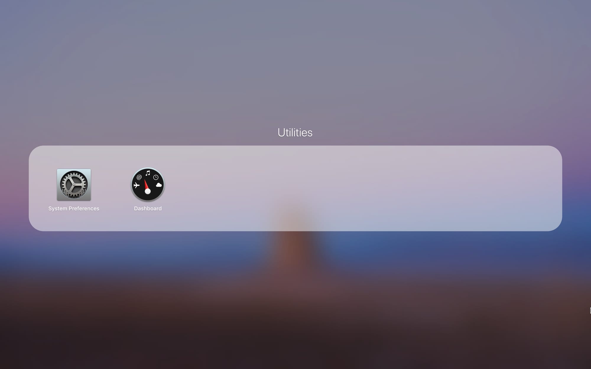 Launchpad folder with apps on Mac