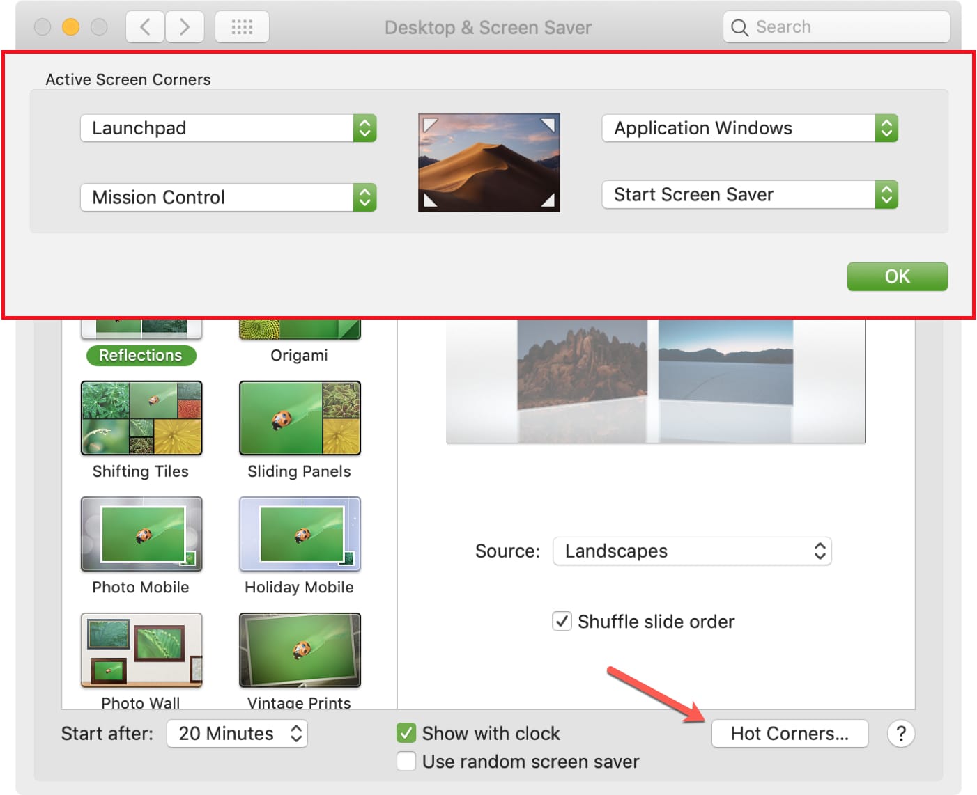 Make Launchpad Hot Corner on Mac