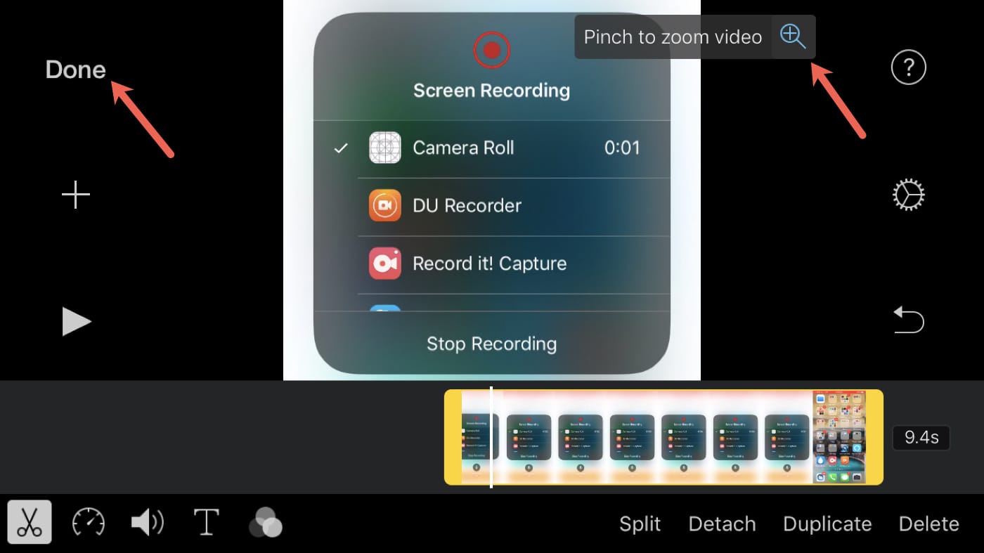 how to crop in imovie on iphone