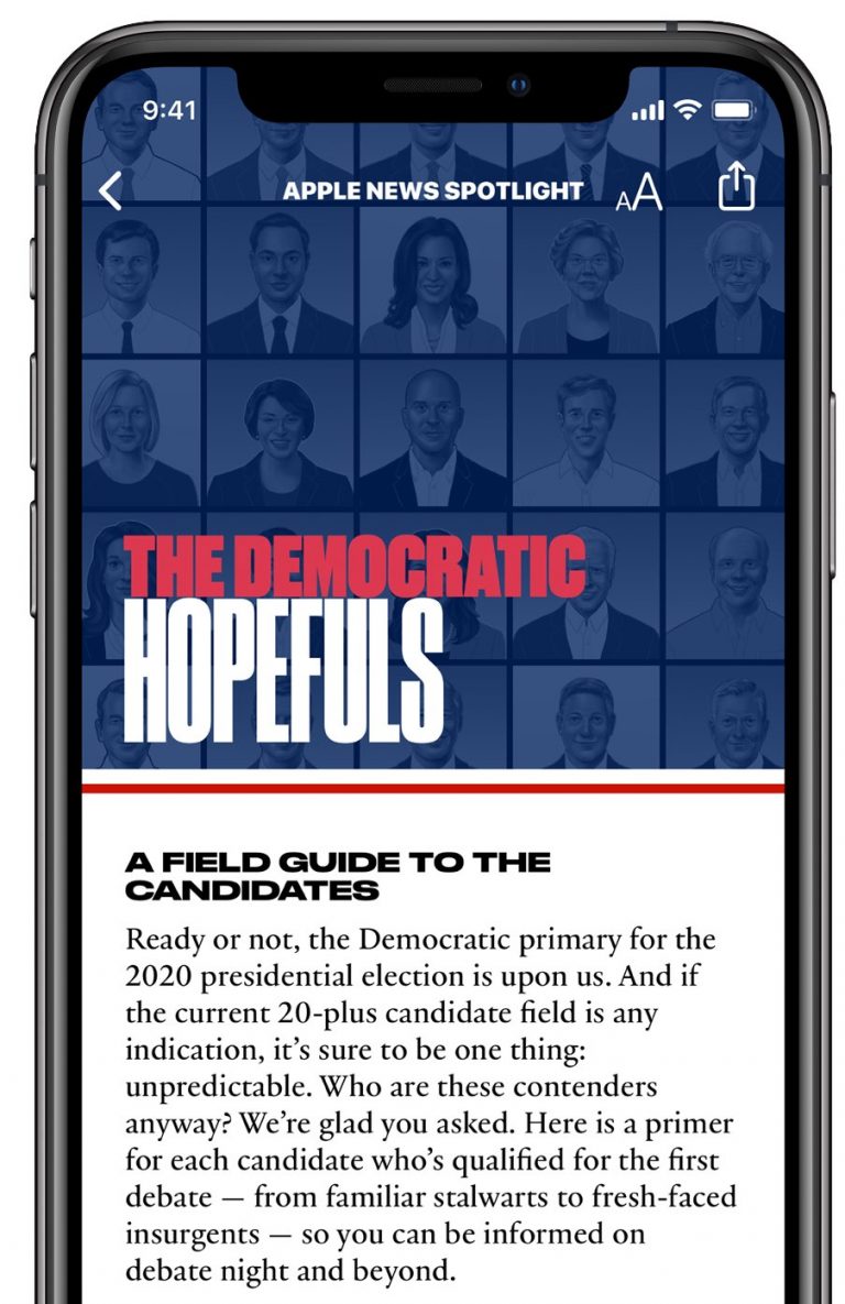 Apple News unveils a Democratic presidential candidate guide Mid