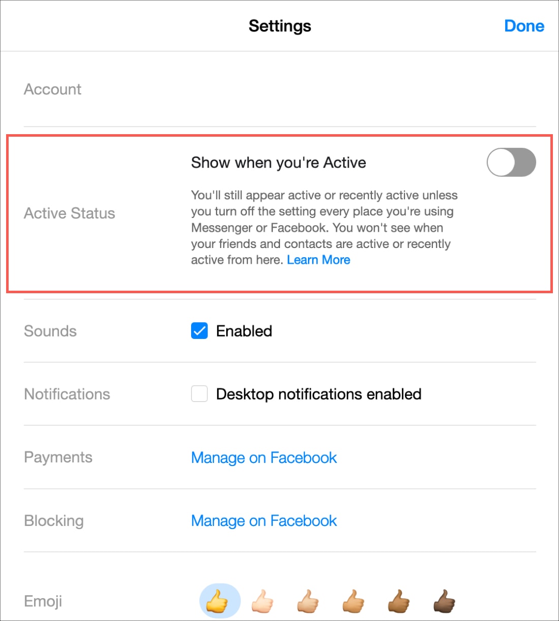 How to turn off your Active Status in Facebook and Messenger Mid