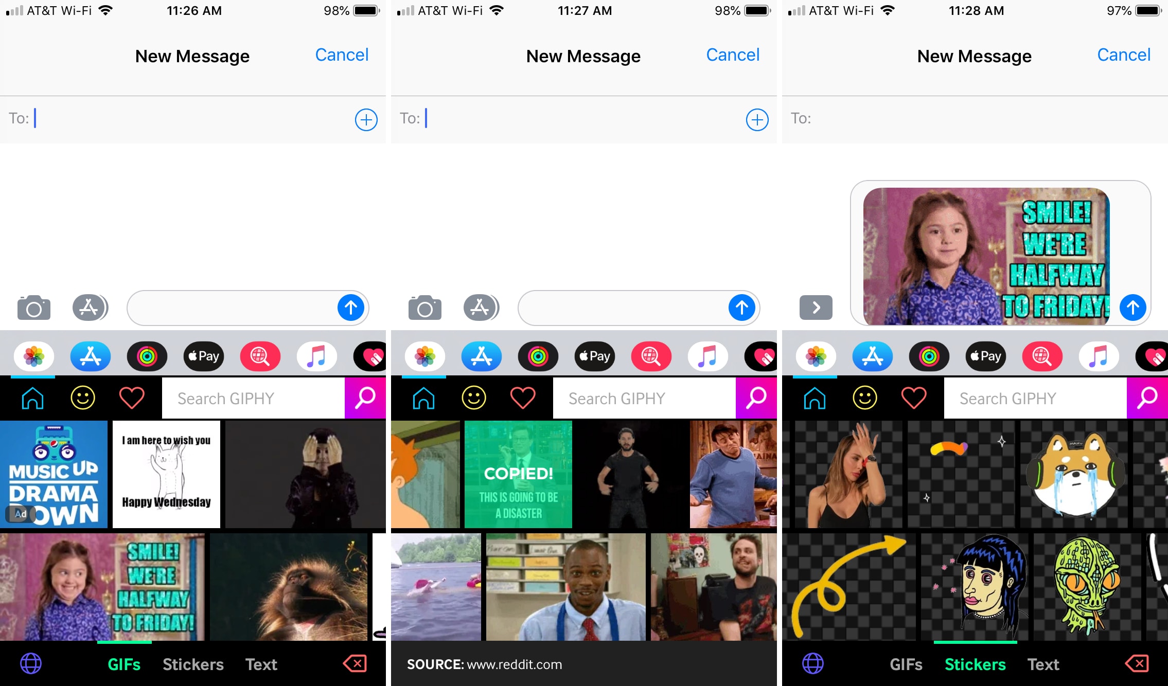 Giphy keyboard for iPhone and iPad