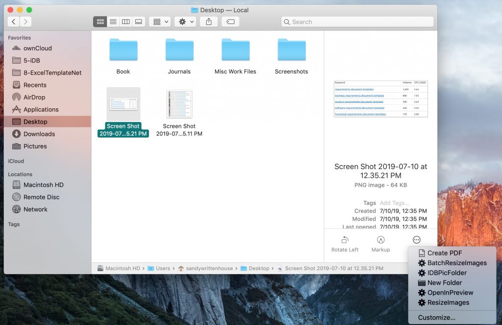 how to create file on mac desktop
