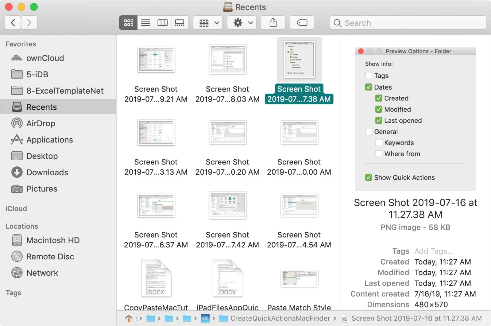 Finder Preview Pane No Quick Actions