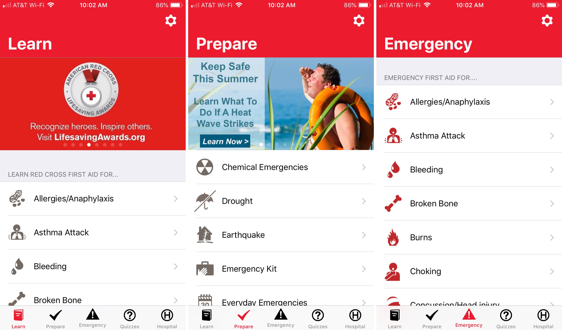 First Aid American Red Cross app iPhone