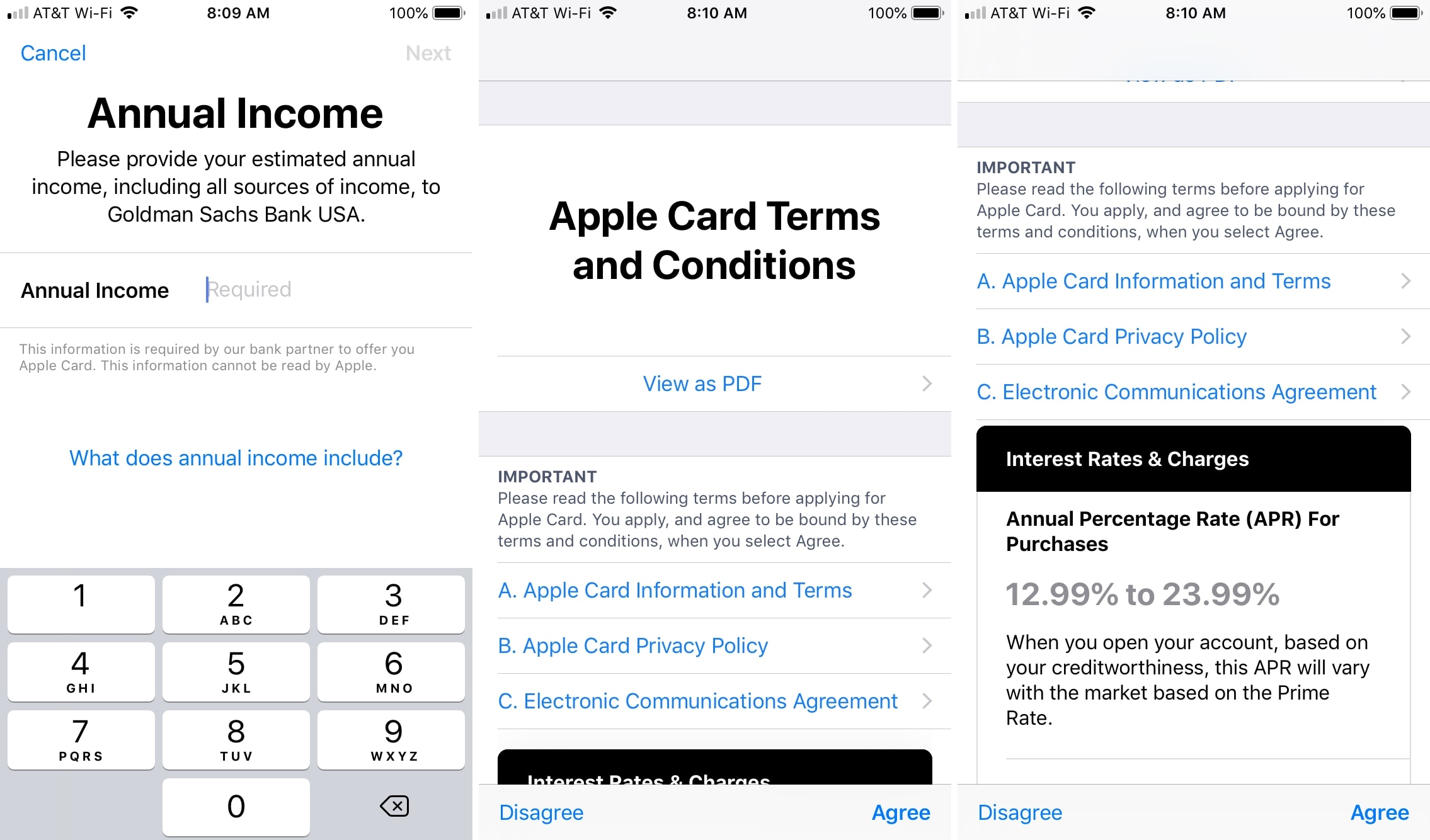 Apply for Apple Card Income and Terms