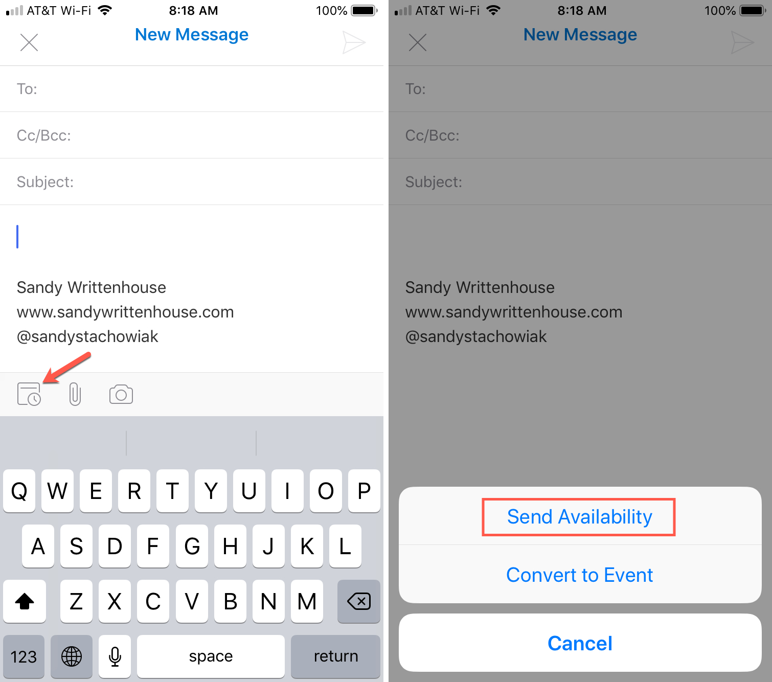 How To Send Your Availability In Outlook On IPhone And IPad Mid 