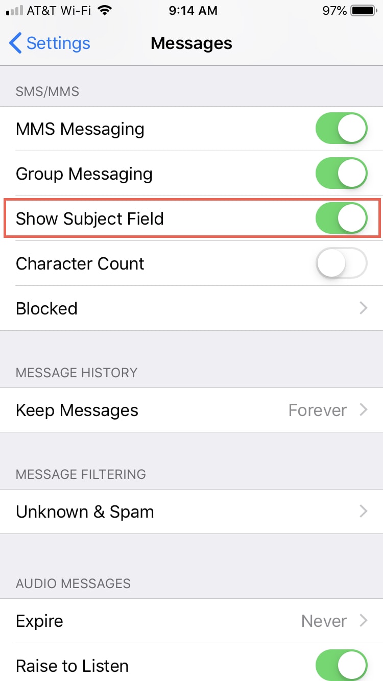 How To Add Subject Lines To Texts In The Messages App Mid Atlantic 
