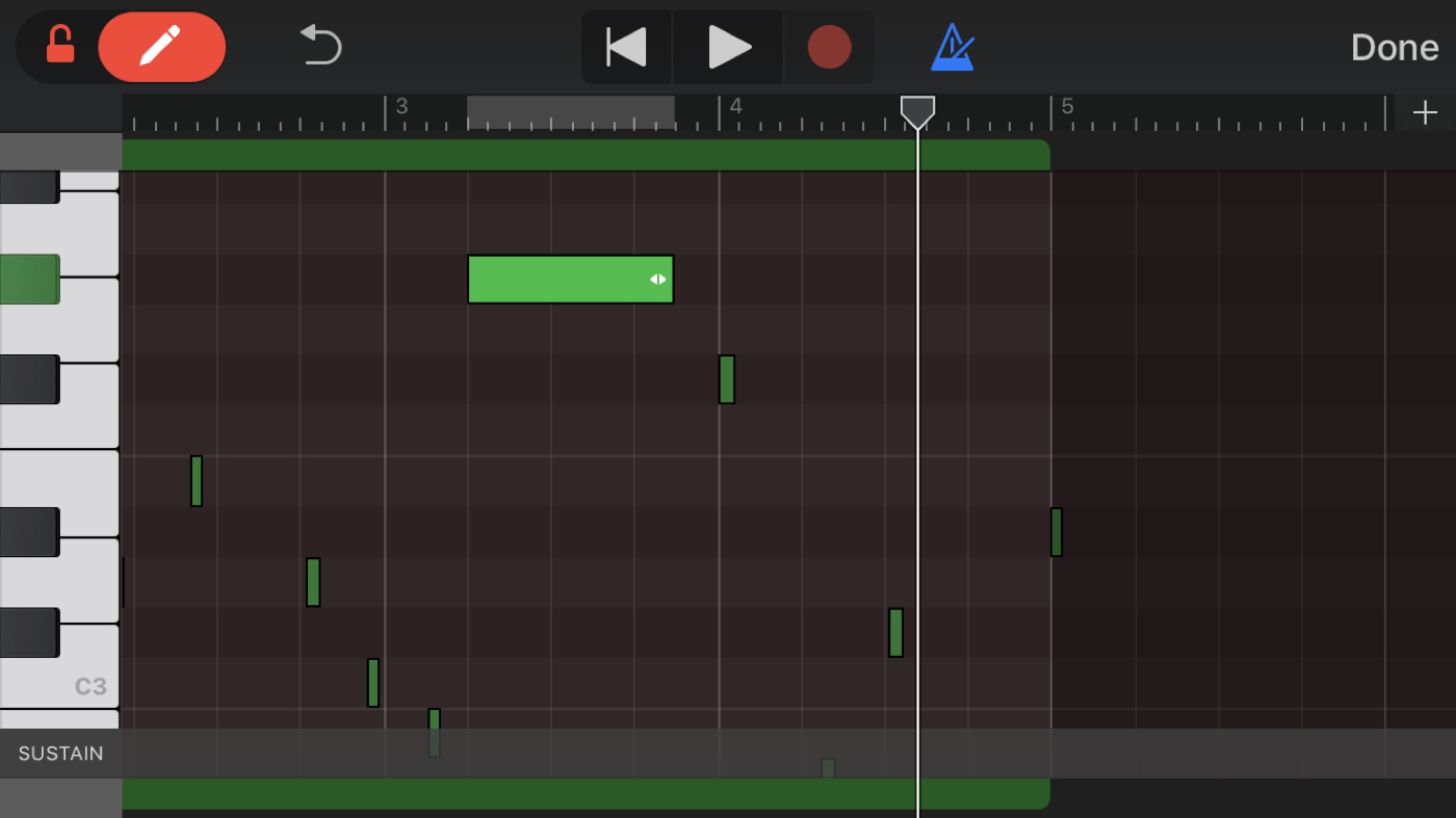 Add Note GarageBand iPhone