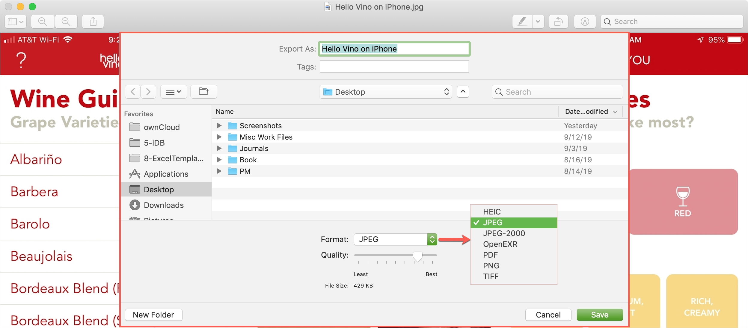 Convert Image Type Preview on Mac
